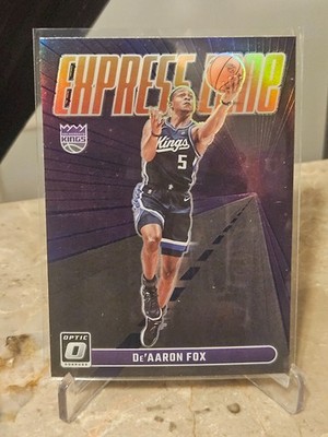 2023-24 Donruss Optic Express Lane # 16 De Aaron Fox Holo Purple Sacramento King