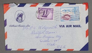 MayfairStamps Singapore 1961 Holland America Line to Seattle WA Air Mail Cover a