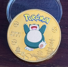 SNORLAX Gold Coin - Pokemon Coin 18K Gold Plated - Exclusive Rare Design