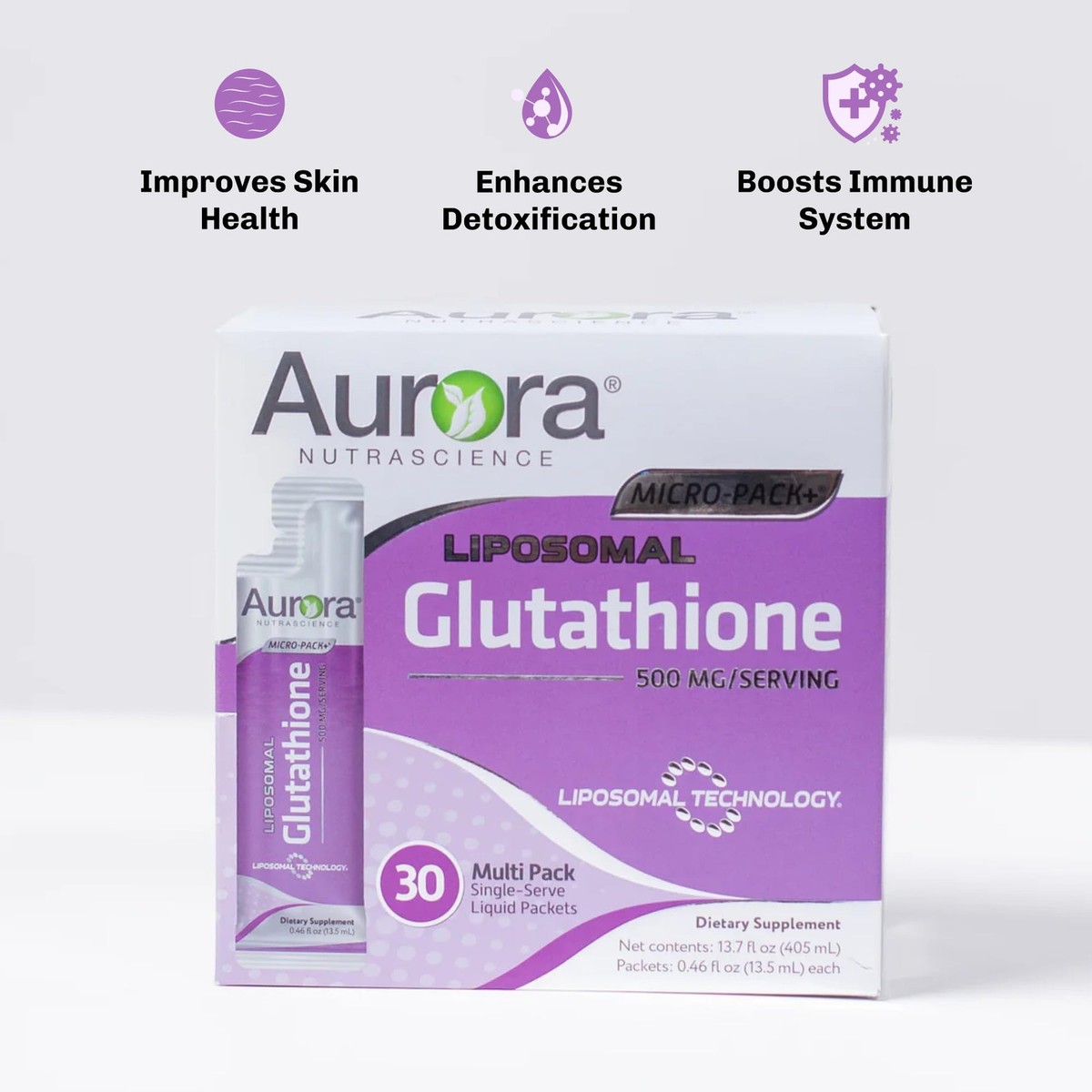 aurora glutathione Nutrascience Nano-Liposomal, Glutathione, Liposomal Drink Mix, 10 Packets, 0.32 oz (9 g) Each Vida Lifescience Aurora Nutrascience Mega