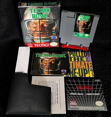 1989 TECMO BOWL   WORKING w/INSERTS   VINTAGE NES NINTENDO VIDEO GAMES