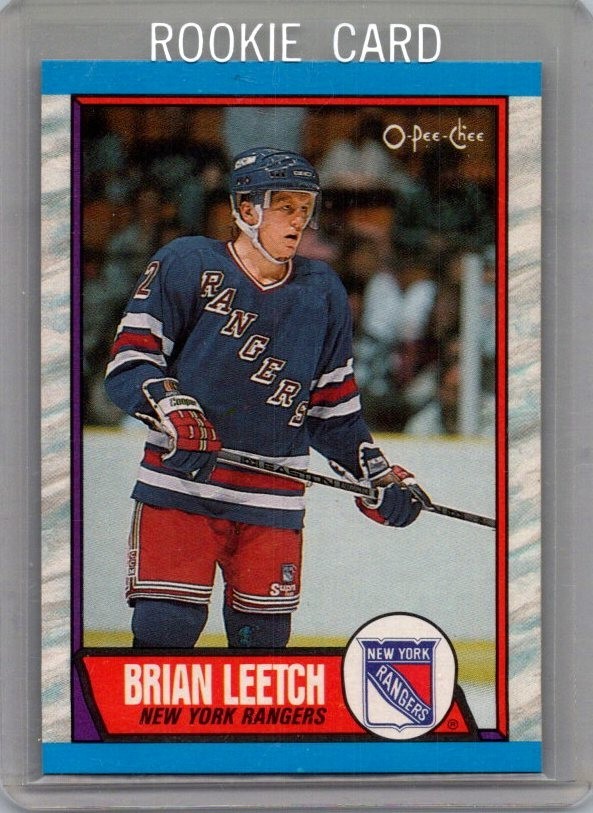 1989-90 O-Pee-Chee (OPC) - Brian Leetch - Rookie Card - #136 - New York Rangers