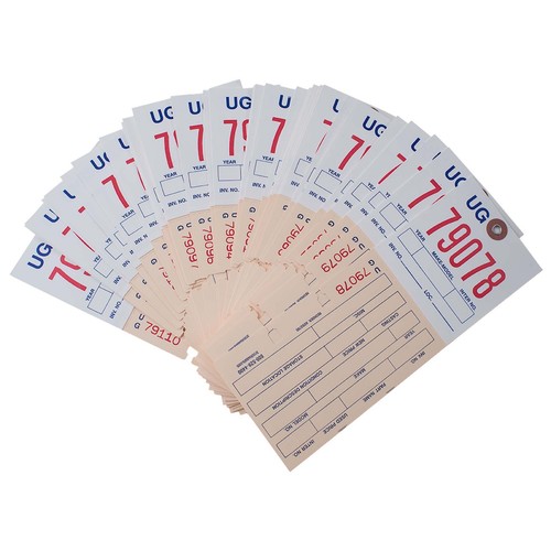 Brock 2-Part Notched Inventory Tags Polyart-Manila 8 1/4 By 3 Inch Box ...