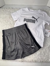 Puma Baby Boys 2PC Set Size 24 Months Black/Gray/WhiteSummer Outfit