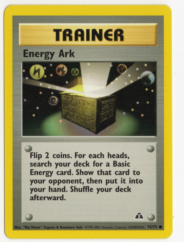 Energy Ark 75/75 Neo Discovery TRAINER Pokemon Card