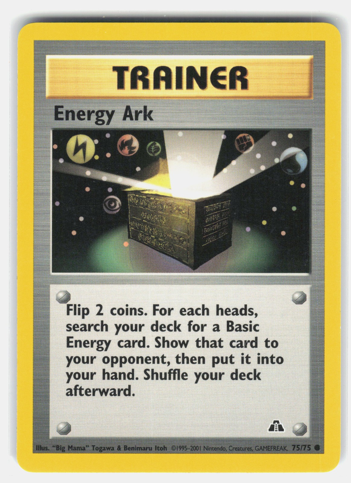 Energy Ark 75/75 Pokemon Neo Discovery Unlimited *LP*
