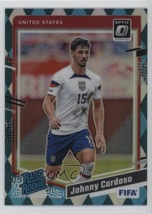 2023 Panini Donruss FIFA Optic Rated Argyle Prizm Johnny Cardoso #180 Rookie RC