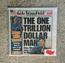 NEW YORK POST - SATURDAY JUNE 13, 2026 (ELON MUSK - TRILLION DOLLAR MAN -SPACEX)