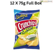 Lorenz Crunchips sour cream Full Case – 12 x 75g/ New/Crisp/Easter Party