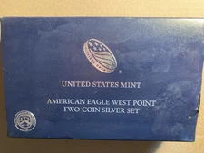 AMERICAN EAGLE WEST POINT TWO COIN SILVER SET - NGC SP70 & PF70