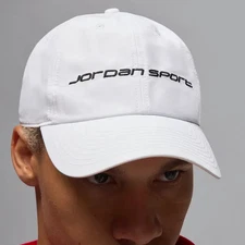 Nike Mens Air Jordan Sport Club Cap White/Black Jumpman Size M/L Hat FZ2020 100