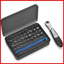 GreaTalent 37in1 S2 Steel Mini Ratchet Wrench Screwdriver Bit Set 1/4" Hex