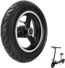 10x2.50 Tire & Hub 10" Scooter Tyre Front Wheel Pneumatic 10 inches, Black 