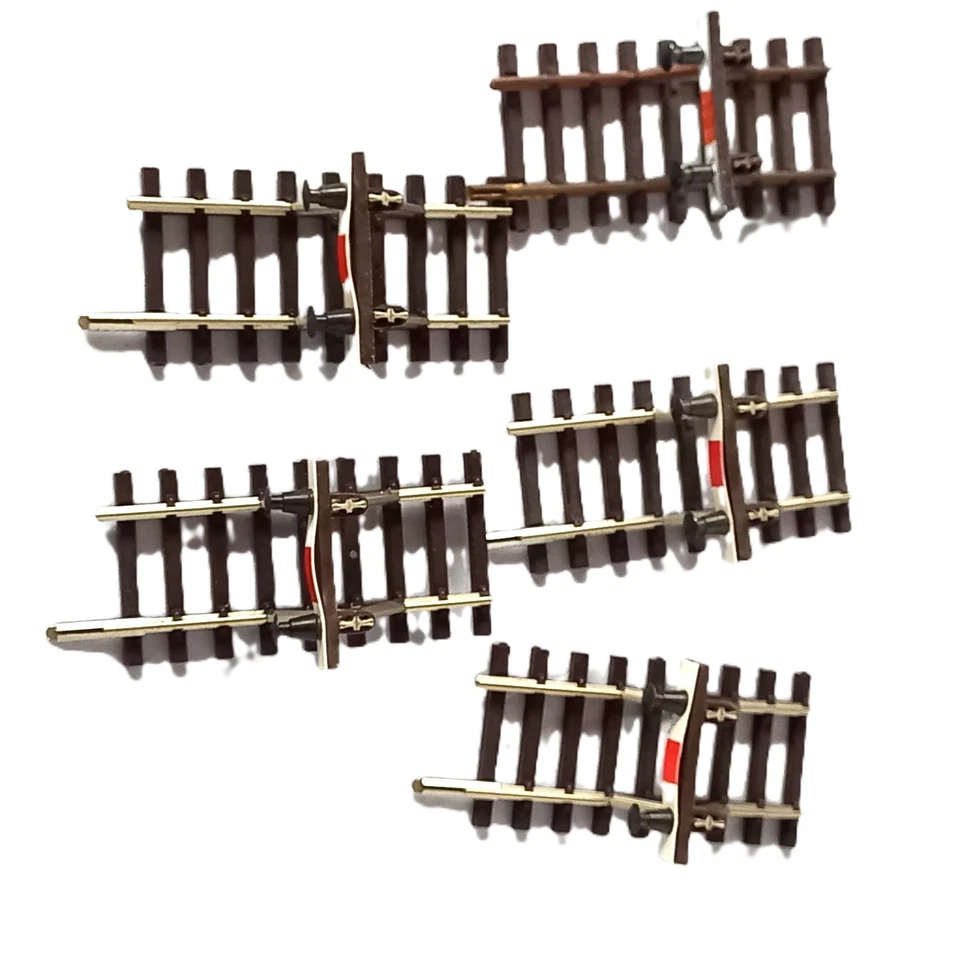 Pilz 5 Stück Prellbockgleis HO Modelleisenbahn DDR braun - Bild 2 von 4