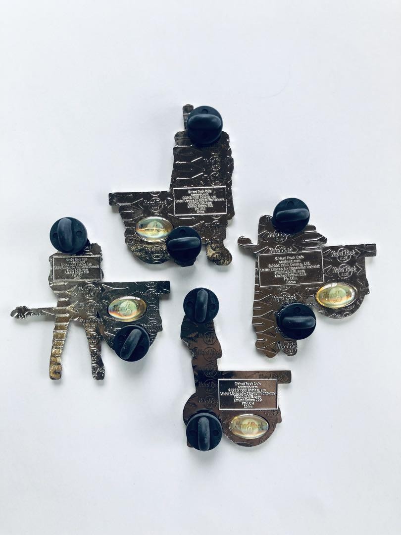 Hard Rock Cafe Pin Tokyo 23rd Anniversary kiss set of 4 Hard
