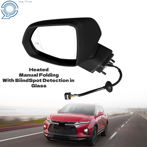 Unpainted Driver Left Side View Mirror 10 Pin For 19-21 Chevy Blazer GM1320622