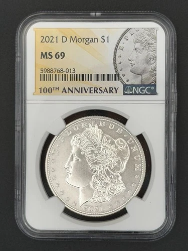 2021 D PRIVY MORGAN 0.999 FINE US MINT SILVER DOLLAR $1 UNC NGC MS-69 GRADED