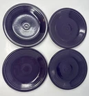 Set of 4 Fiesta Plum Salad Plates 7.25" - Retired Purple Fiestaware - Used