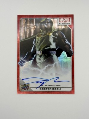 2023 Marvel Platinum Red Rainbow Artist by Dave Palumbo Doctor Doom Auto 1s8q