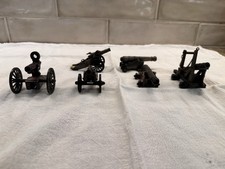 Vintage Cast Iron Military Cannon Toy Lot for Boys Girls Ages 17 Years Up