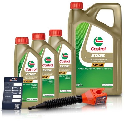 3x 1 L + 5 L = 8 LITER CASTROL EDGE 5W-40 MOTOR-ÖL MOTOREN-ÖL