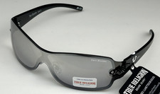 TRUE RELIGION Women's Black Frame Mirror Lens Wrap Sunglasses TR26726 BLK NEW
