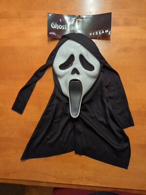 NEW Scream Ghost Face Adult Hooded Halloween Mask Fun World Easter Unlimited 