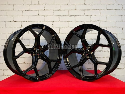 4X 22 Zoll RS6 C8 Style G Schwarz 5X112 Alufelgen für Audi RS7 Q7 Q8 RSQ7 Etron - Bild 9 von 22