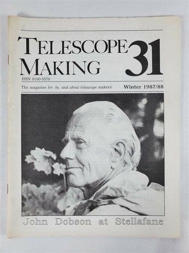 Telescoping Making Magazine 31 Winter 1987/1988 Space Exploration Astronomy - Imagen 1 de 3