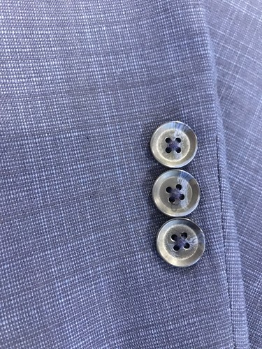 Andrew Marc Big Kid Navy Plaid Suit, Size 12 - Picture 7 of 10