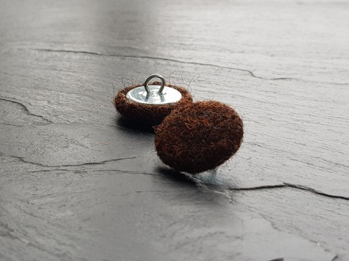 Brown Harris Tweed wool covered buttons size 19, 23, 25 or 31mm - Picture 8 of 15