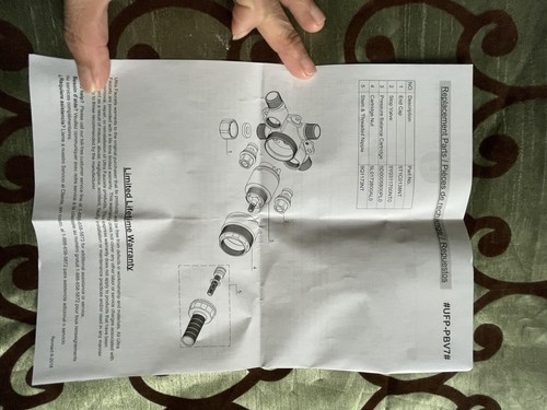 Ultra Kree Shower Faucet 1.8 GPM Pressure Balance Valve Only Model UFP-PBV7 New - Picture 16 of 20
