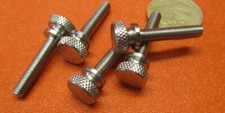 Flared Shoulder Stainless Thumb Screw, 29/64" Dia, 10-32 x 1.0" Length, 5 Pcs