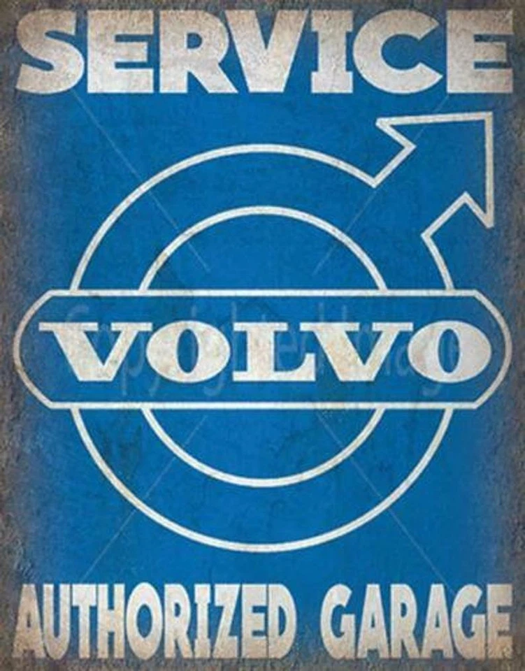 VOLVO SERVICE BLECHSCHILD GARAGE WERKSTATT VINTAGE NOSTALGIE