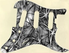 Stratocaster Graphic Pickguard Custom to fit Fender SSS11 Hole ELITE Texture 3