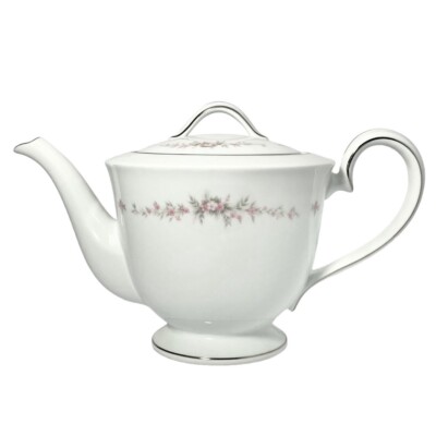 Noritake  Rosepoint  Porcelain Teapot & Lid 6  28oz