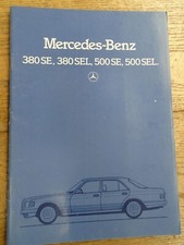 Mercedes 380SE, 380SEL, 500SE, 500SEL range brochure Dec 1981 UK market