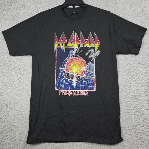 Def Leppard Shirt Mens Medium M Black Rock Band Music Concert Outdoor Biker NWT