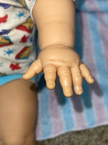 1987 Berjusa Spain Doll 21" Blonde Rooted Hair Cloth Vinyl Realistic TLC - Picture 8 of 13