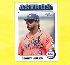 2024 Topps Heritage #47 Corey Julks White Border Parallel Card Astros