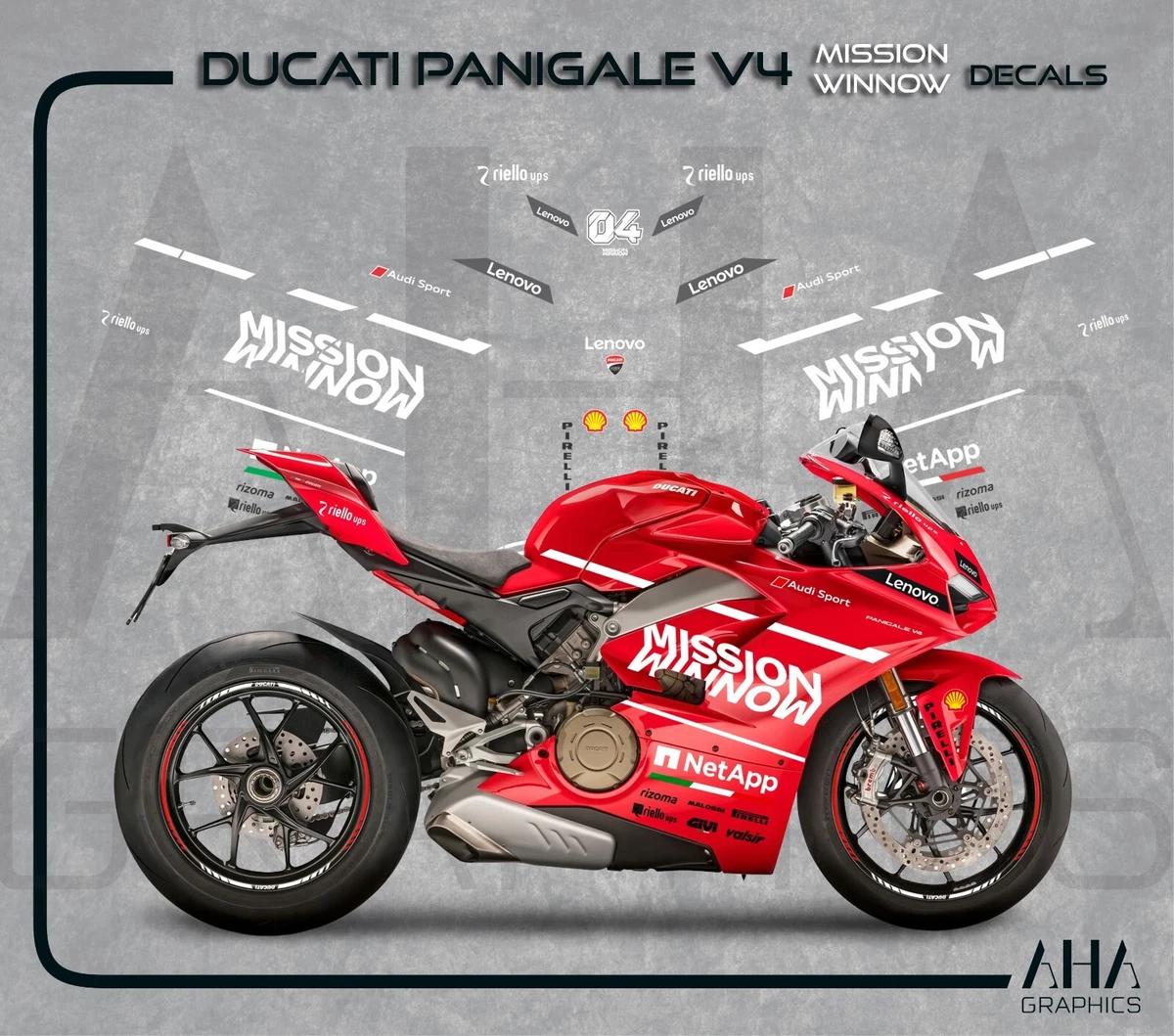 Ducati Panigale V4 Kit Deco Ducati Mission Winnow Kit Decals