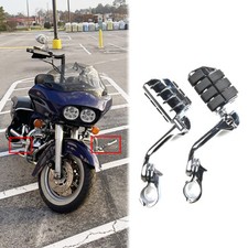 1-1/4" Highway Foot Pegs Long Angeld Monting For Harley Honda Yamaha Touring