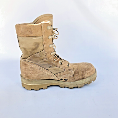 Bates DuraShocks Combat Boots Men 5.5 Tan Suede Leather Vibram‎ Sole Military Bates DuraShocks Combat Boots Men 5.5 Tan Suede Leather  main image 3