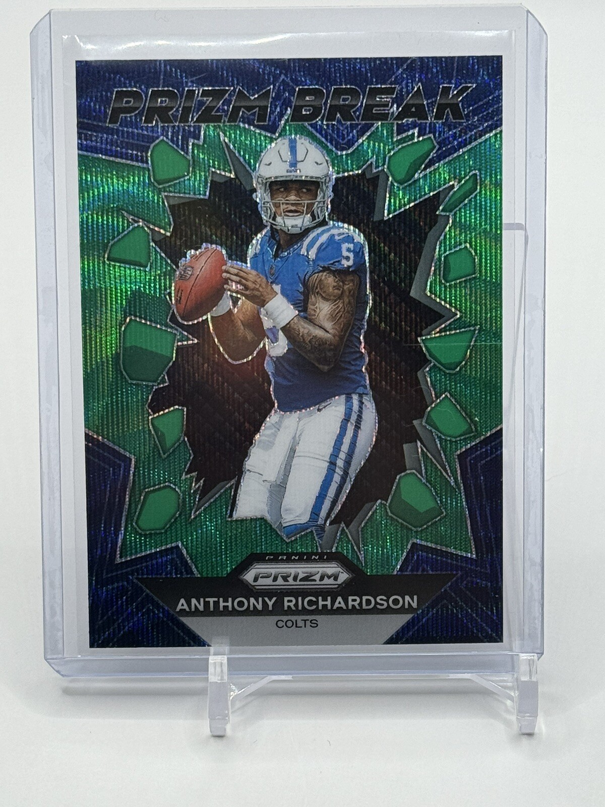 2023 Panini Prizm Anthony Richardson Green Wave Prizm Break RC #PB-4 Colts