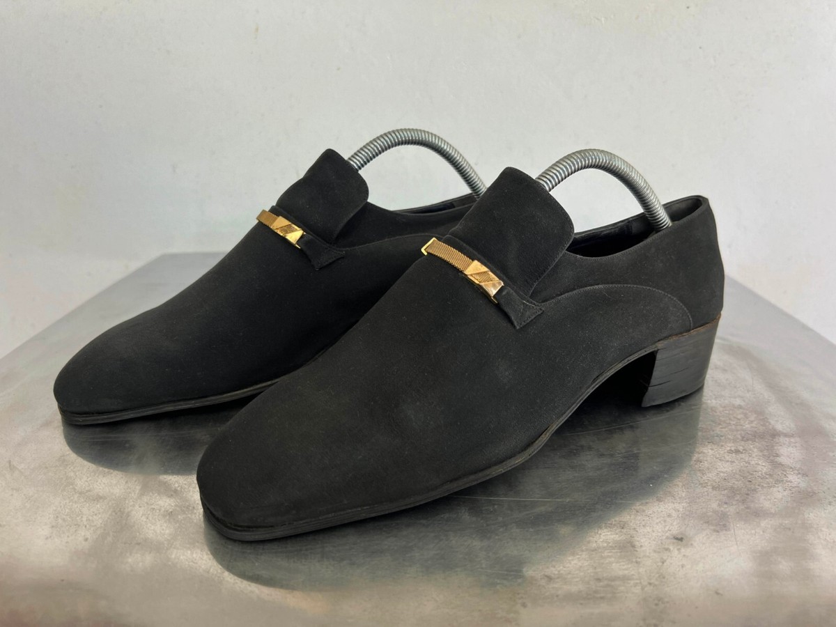 Charles Jourdan Parallele Mens Black Crepe/Leather Shoes US 8 