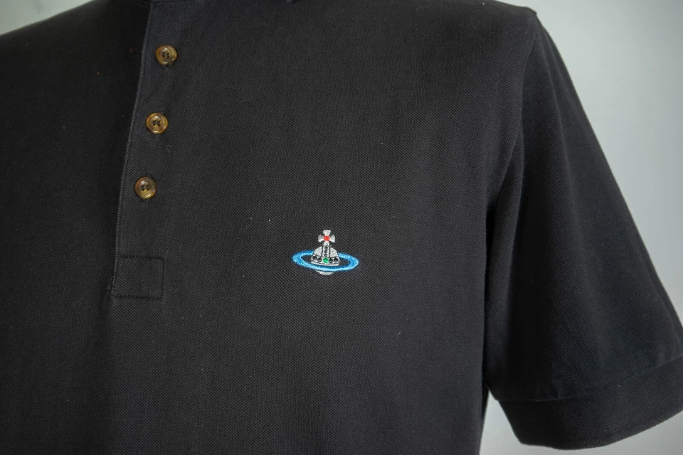 Camisa Polo Vivienne Westwood Manga Corta Rojo Marrón Rayas Talla L Foto 4 de 4