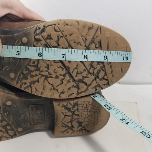 Brown Leather Ankle Boots Woman’s Size 8M Crown Vintage Brand - Picture 13 of 14