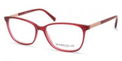 Marcolin MA5025 071 Red Plastic Optical Eyeglasses Frame 54-15-140