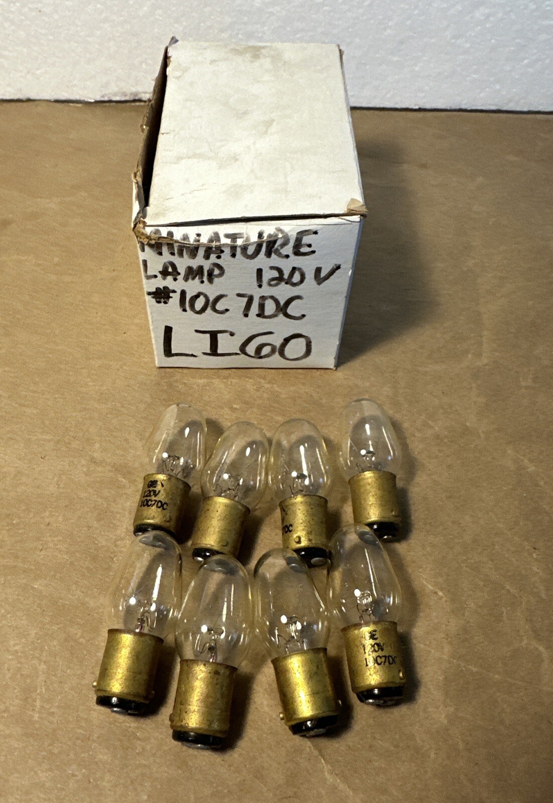 LOT OF 8 GE MINIATURE LAMP BULBS 120V 10C7DC eBay