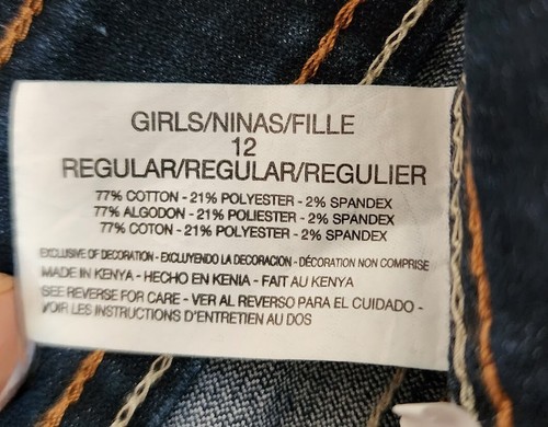 L.E.I. Gabby Low Rise Adjustable Waist Flare Leg Denim Jeans - Girls Size 12 R - Picture 9 of 9